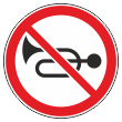 Дорожный знак 3.26 «Подача звукового сигнала запрещена» (металл 0,8 мм, I типоразмер: диаметр 600 мм, С/О пленка: тип А коммерческая)